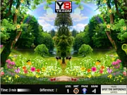 Two similar landscape pictures side-by-side representing the four seasons for the spot the difference online game