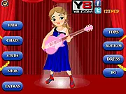 Play Cute Guitar Girl Dress Up free online game. Help the girl choose a stylish rock star outfit and accessories to look lovely on stage.