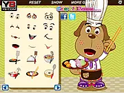Puppy Chef Dressup free online game on PlayArcadeHub styling the dog with a chef hat
