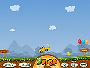 Fun Car Challenge free online driving game, small car driving on a complex path using space bar turn