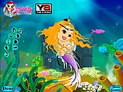 Mermaid Wedding free online dress up game, mermaid bride and groom posing in custom wedding attire