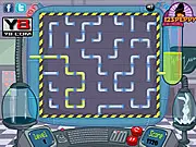 Clone the Rabbit free online pipe puzzle game screenshot - connecting pipe segments to clone a rabbit in a glass bulb