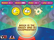 Play Guess the Emotion free online game, a fast-paced EQ test to choose the correct smiley or emoji based on the crystal ball question.