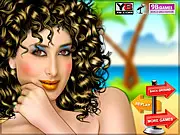 Kareena Kapoor Bollywood Star Make Up free online game, help celebrity with hair style and eye make up, glam makeover game on PlayArcadeHub