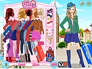 Holiday in London Big Ben Makeover dress-up game Union Jack purse