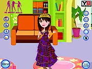 Screenshot of Laura New Look Dress-Up game showing a stylish girl model with a wide variety of clothing and accessories.