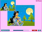 Play Princess Jasmine Jigsaw online free puzzle game with Easy Medium Hard modes