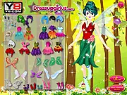 Screenshot of Fairy Princess Dress Up online game showing a fairy princess model with shimmering magical wings and royal clothing options.
