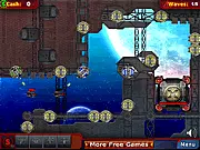 Play Star Base Defense free online tower defense game, arranging turrets to destroy alien invaders