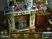 Free online game thumbnail for Mystery of the Old House, showing a dusty, dimly lit room full of hidden objects and antique furniture on PlayArcadeHub.