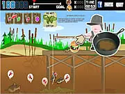 Free online game thumbnail for Catfish Fry V2, showing a fisherman's hook nearing a Catfish in swamp water while avoiding a lurking alligator on PlayArcadeHub.