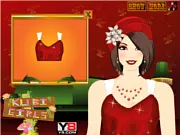 Vintage Headwear free online dress-up game screenshot, showcasing a model wearing a classic 1950s or 1970s hat and matching vintage makeup.
