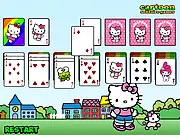 Hello Kitty Solitaire free online card game on PlayArcadeHub - Hello Kitty themed playing cards