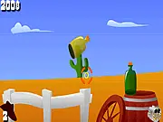 Tremor Gunslinger online game screenshot, Wild West themed shooting game with targets, free quick-draw game