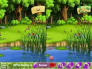 A Green Lawn 5 Differences free online game screenshot, spot the difference puzzle