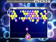 Bubble Mix game screenshot showing a colorful puzzle board with bubbles and a cannon for the shooter mode