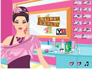 Flower Frenzy KubiGirls free online dress up and makeup game with flower tiaras and jewelry on PlayArcadeHub