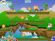 Bubble Rabbit game featuring two small cartoon rabbits on a big platforming adventure with floating bubbles, online puzzle game