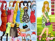 Play First Days of March Dress Up free online game, styling a character in cute, vibrant spring dresses and outfits