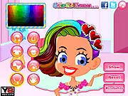 Rainbow Hairstyles Design free online game to dye hair and choose colorful outfits
