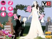 Play Wedding Day Dress Up free online game, styling the bride's gown, hair, and makeup for her wedding ceremony