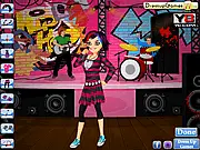 Emo Singer dress up game screenshot showing a girl in punk-rock fashion