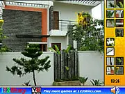 Hidden Spots Building online game screenshot, a detailed image of a building requiring the player to find hidden objects or spots, free hidden object game