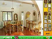 Hidden Spots Interior online game showing a detailed picture of a living room with subtle hidden spots to find