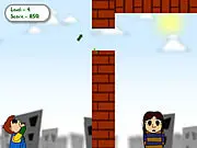 Booger Shooter game screenshot showing a gooey green projectile being aimed at a monster target