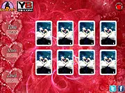 Play Valentine Cards Match free online memory game with hearts and romantic symbols