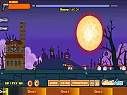 Defense Ghost game screenshot, defending dark streets from spirits with traps and upgraded guns