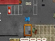 Broken Cars Parking online game screenshot showing an old car being parked in a lot