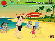 Vanessa Hawaii Kissing free online celebrity love game featuring Vanessa Hudgens and Austin Butler on PlayArcadeHub