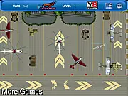 Free online game thumbnail for Plane Parking, showing a jet being carefully parked on an airport tarmac near other airplanes