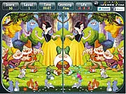 Snow White Spot the Difference free online game with the Disney princess and seven dwarfs