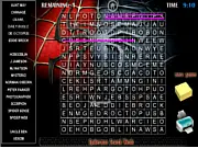 Play Spiderman Word Search free online puzzle game, find hidden words like Venom, Parker, and Web on PlayArcadeHub