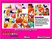Winx Club Sliding Puzzle game screenshot, play free online puzzle game, Winx Club girls image
