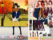 Play Fall Gorgeous Dress Up free online fashion game, dressing up a virtual model in the latest autumn clothes and accessories.