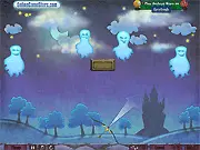 Play Night Castle Ghosts online free, physics-based puzzle shooter game with burning arrows on PlayArcadeHub