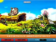 Magic Hidden Alphabet free online game screenshot, finding hidden letters in a magical fantasy scene, play hidden object puzzle on PlayArcadeHub