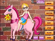 Playing Horse Rider Dress Up, the free online fashion game where players style a girl in colorful equestrian outfits and accessories.