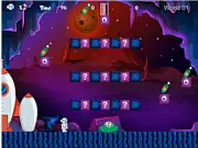 A colorful screenshot of the Spaceman Journey 3 game, showing a small astronaut character on the surface of an alien planet with strange rock formations and a unique-looking creature.