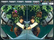 Tangled Spot the Difference free online game. Find the differences in images of Disney's Tangled movie with Rapunzel and Flynn Rider.