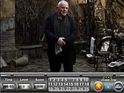 Screenshot of The Rite: Find The Numbers online game showing a dark, atmospheric image with camouflaged numbers hidden within the scene.