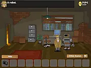 Harry Quantum Episode 2 Unmasked game screenshot showing the cartoon private eye next to a mysterious object, free point and click adventure game