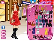 Trendy girl Amy trying on expensive clothes and accessories in the Luxe Fashion dress up online game