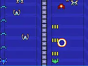 Two spaceships simultaneously firing on enemies in Super Xalaxer online arcade shooter game