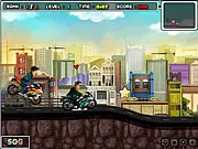 Concert Racing free online game featuring pop stars Bieber and Psy on PlayArcadeHub