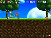 Crazy Rabbit Platformer free online action game side-scrolling