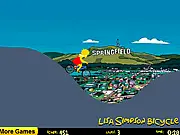 Lisa Simpson riding a bicycle, Springfield bike game, play free online arcade